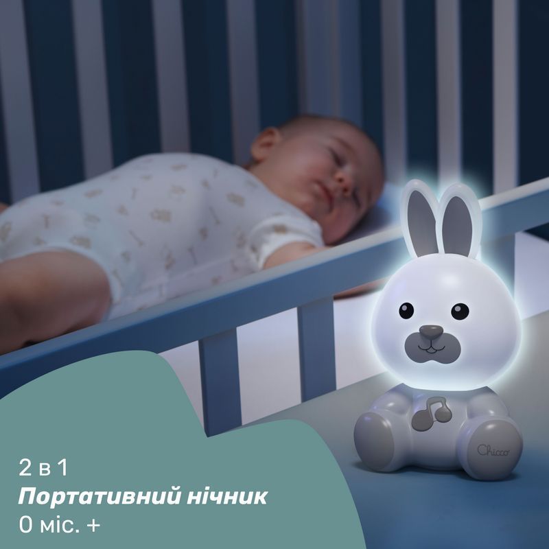 Игрушка-ночник музыкальная Chicco "Кролик Dreamlight", с рождения