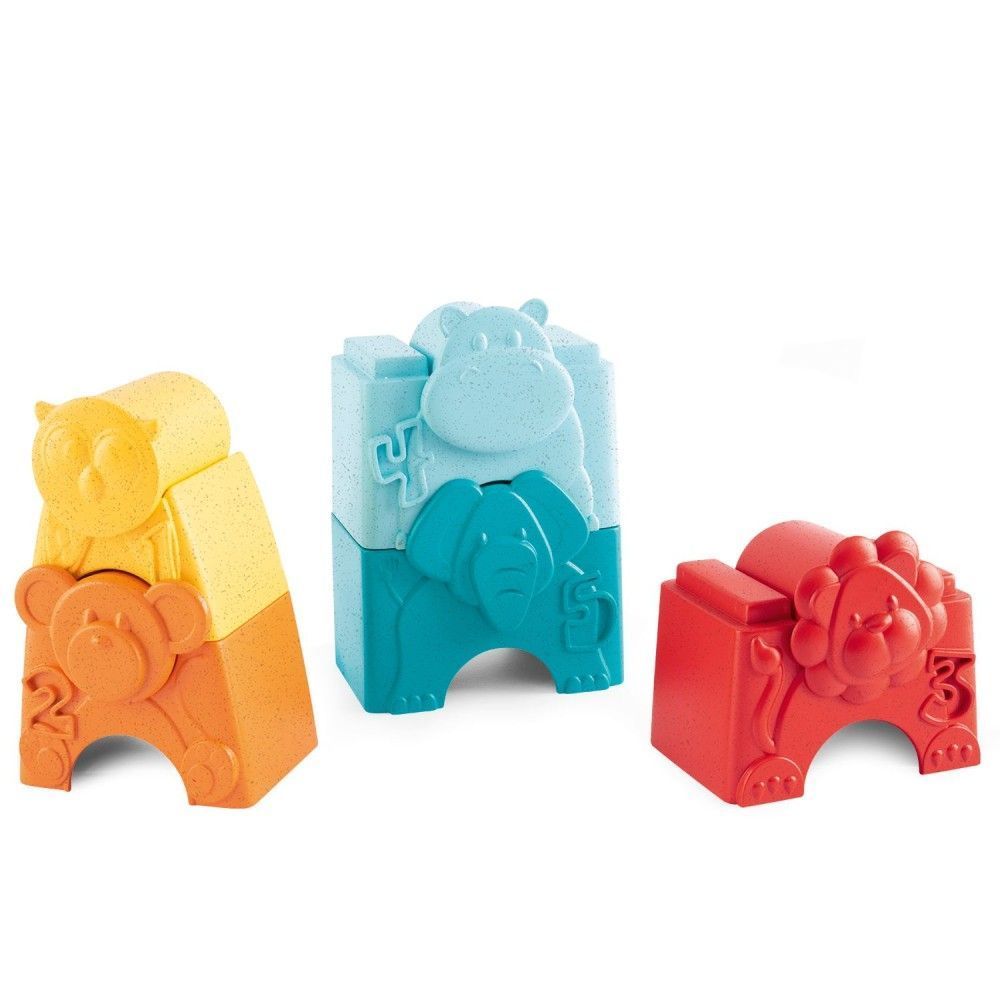Игрушка-пирамидка 2 в 1 Chicco Eco+ "Зообашня", от 9 - ти мес
