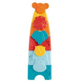Игрушка-пирамидка 2 в 1 Chicco Eco+ "Зообашня", от 9 - ти мес