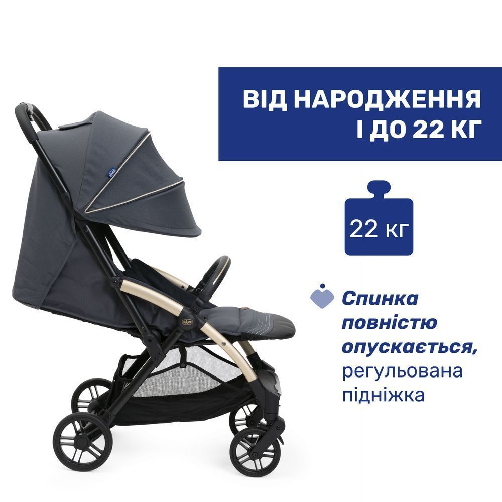 Прогулянкова коляска Goody Xplus, чорний, Прогулянкова коляска, від 6 - ти міс