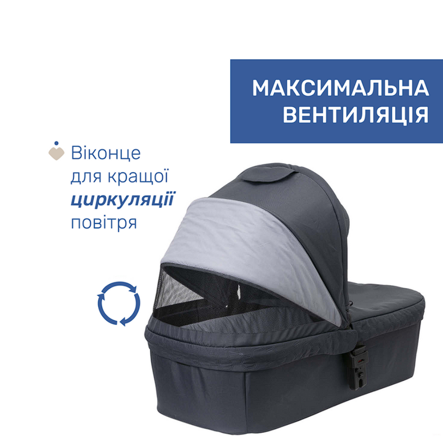 Коляска 2 в 1 Chicco Seety, Темно-серый, Коляска универсальная 2в1, с рождения