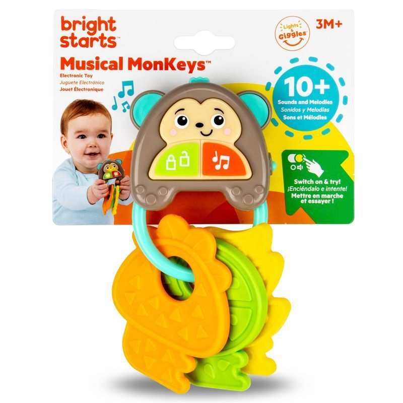 Музыкальная погремушка Bright Starts "Musical MonKeys", от 3-х мес