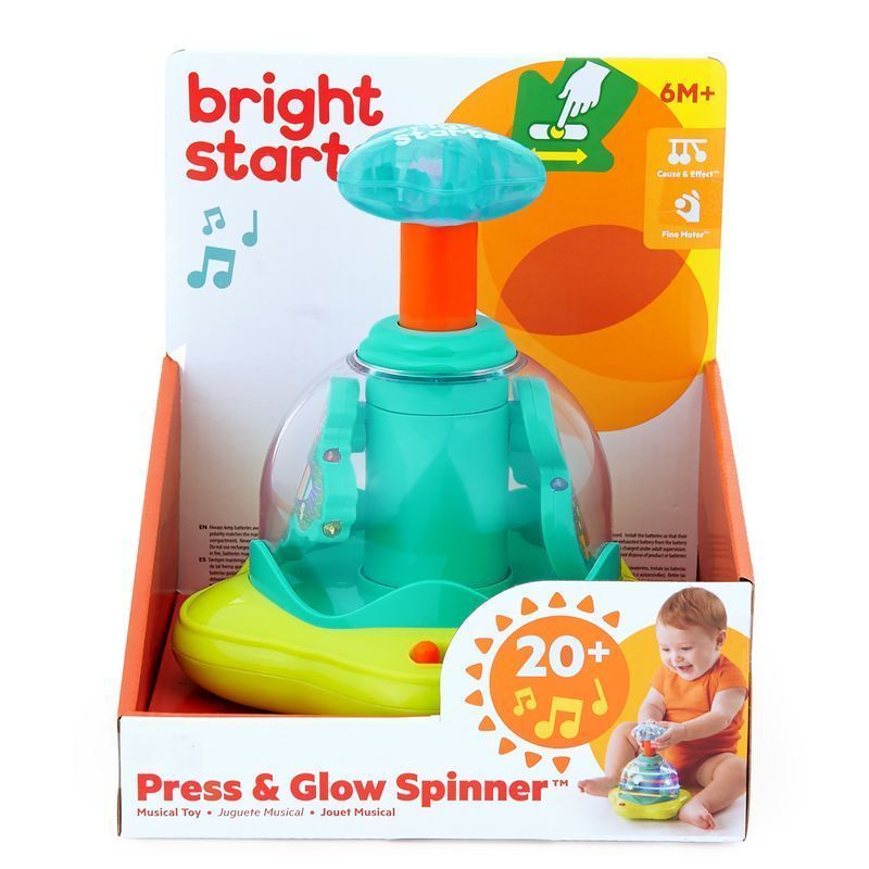 Дзиґа музична Bright Starts "Press & Glow Spinner", від 6 - ти міс