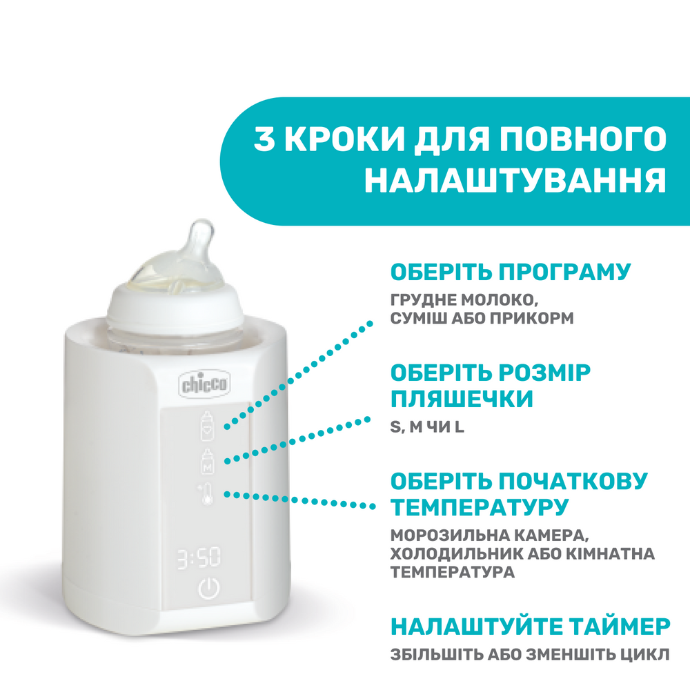 Підігрівач-стерилізатор Chicco для пляшечок