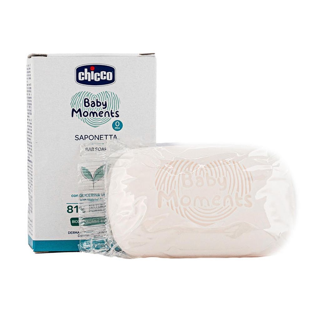 Мыло Chicco Baby Moments "Мягкая пена" с глицерином, 100 г