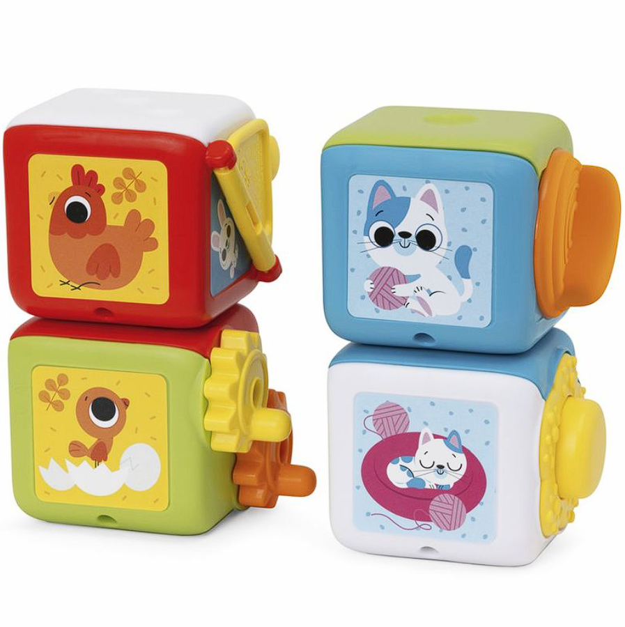 Развивающая игрушка 2 в 1 Chicco "Мультисенсорные кубики Монтессори", от 9 - ти мес